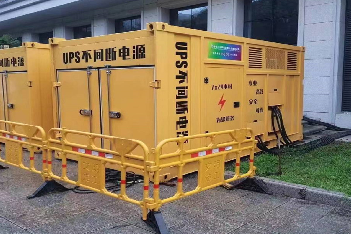 屯溪发电机租赁施工现场