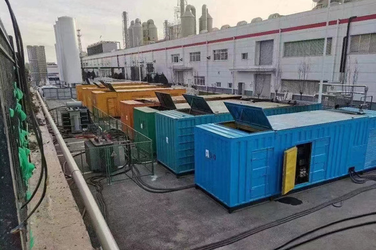 屯溪发电机租赁施工现场